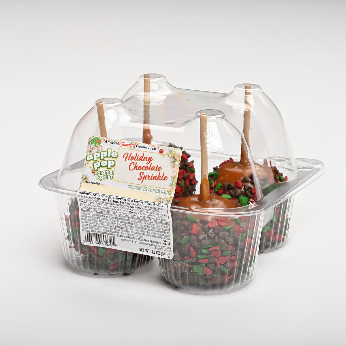 Caramel Apple Pop Holiday Chocolate Sprinkle 12-Pack