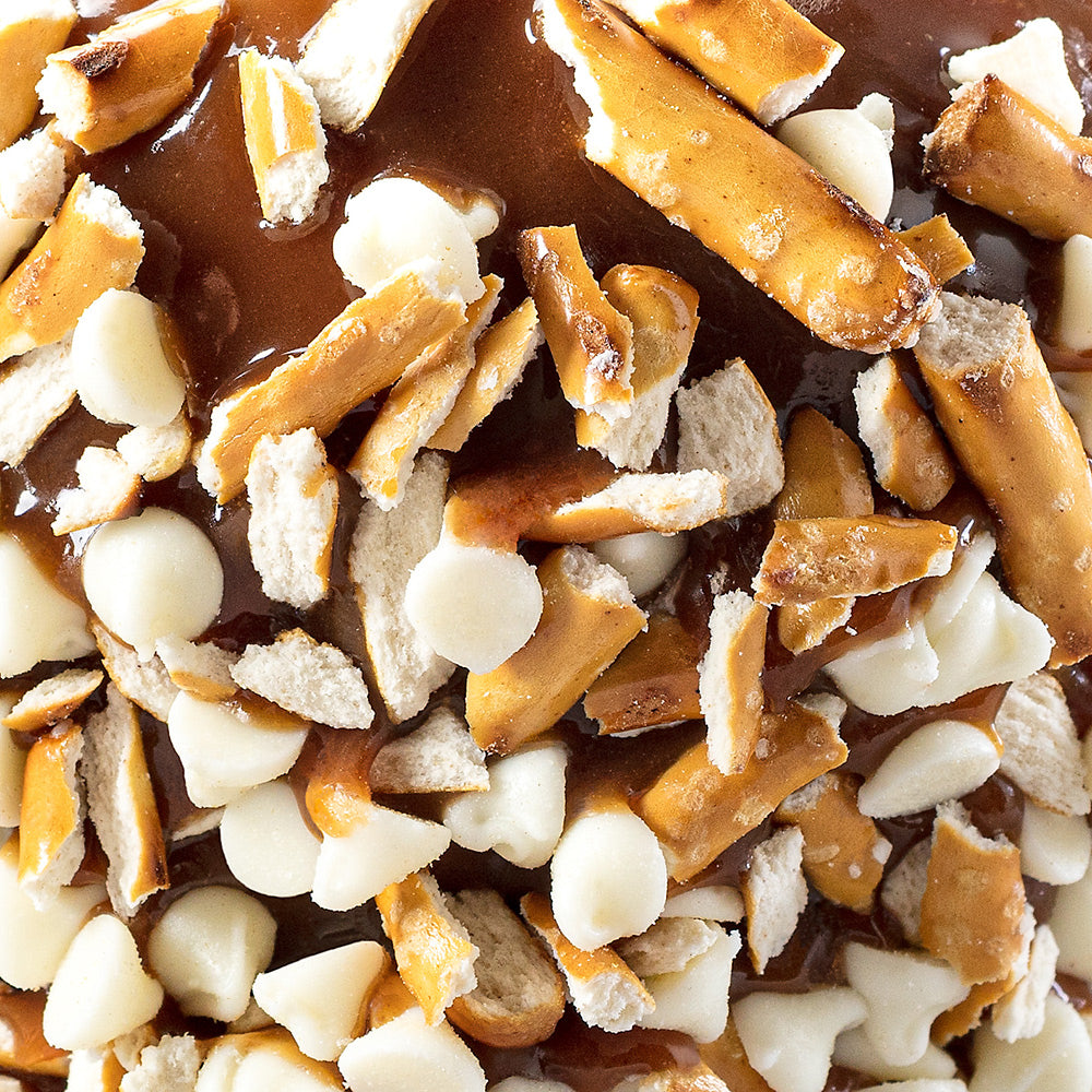 White Chocolate Pretzel Apples